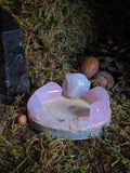 Rose Quartz Raw/Tumbled Tealight Holder OptionB