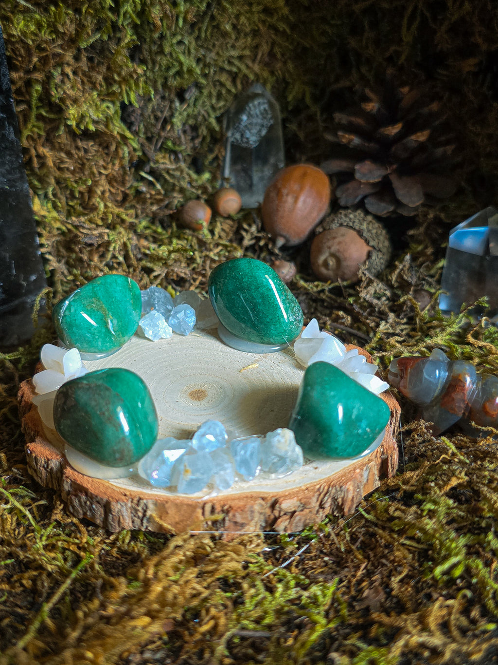 Green Aventurine Tealight Holder OptionC
