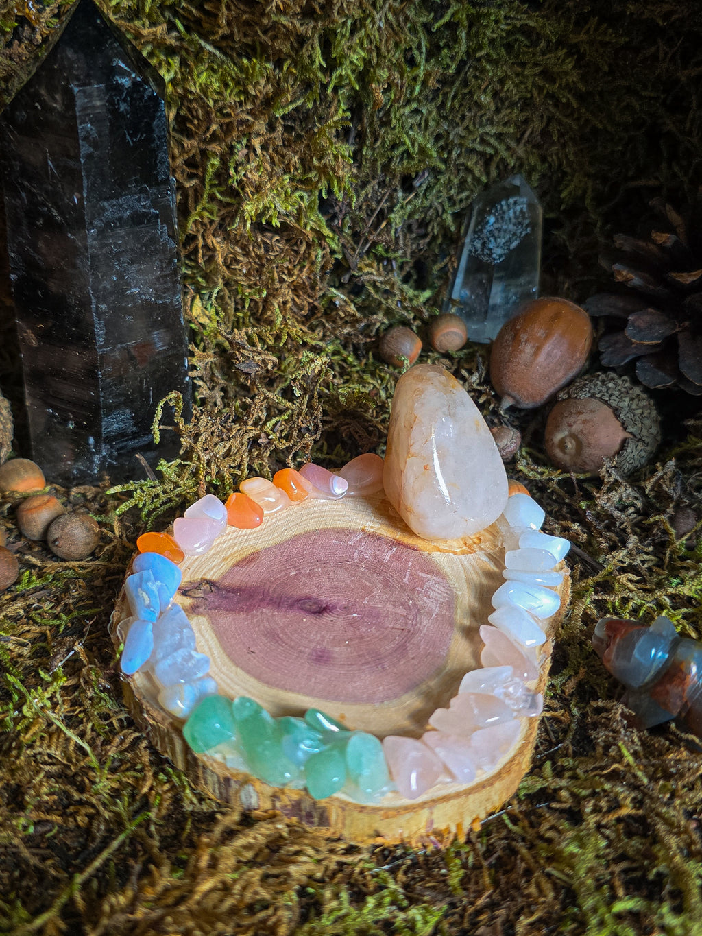 Fire Quartz Tealight Holder