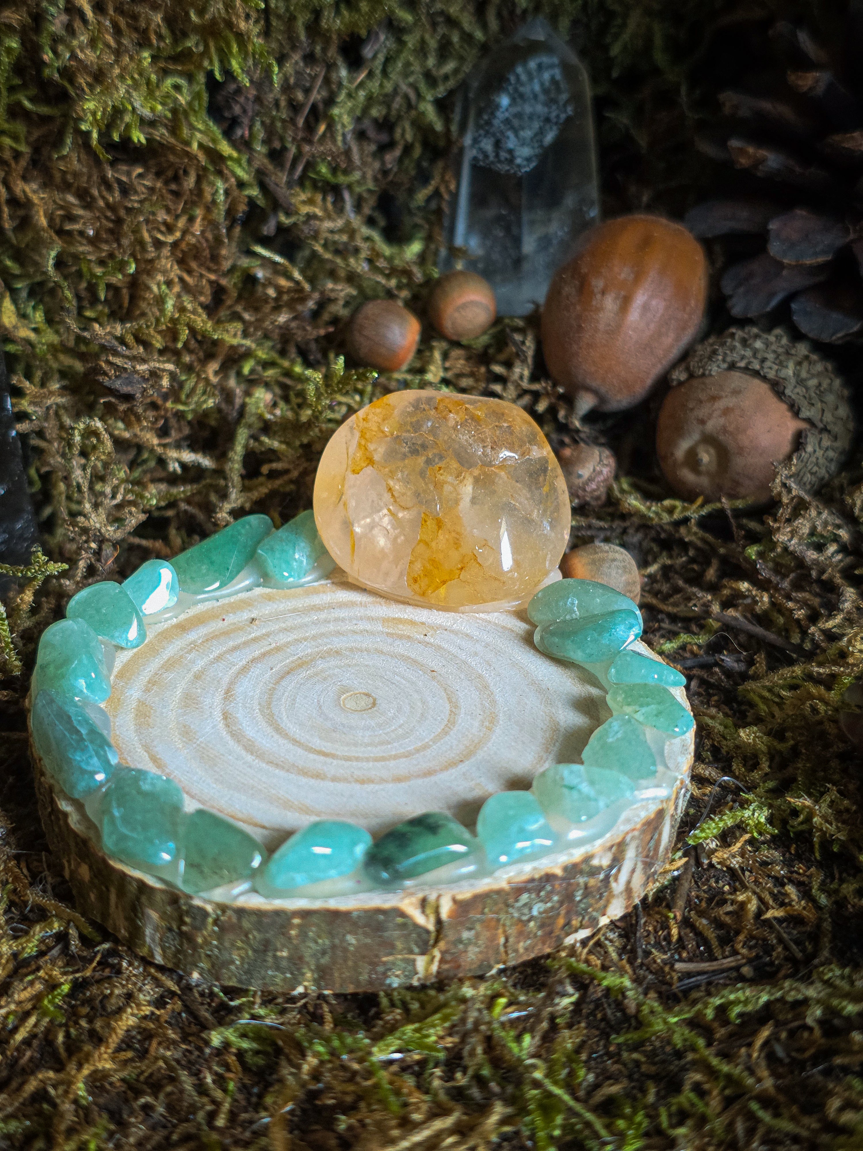 Fire Quartz Tealight Holder OptionB