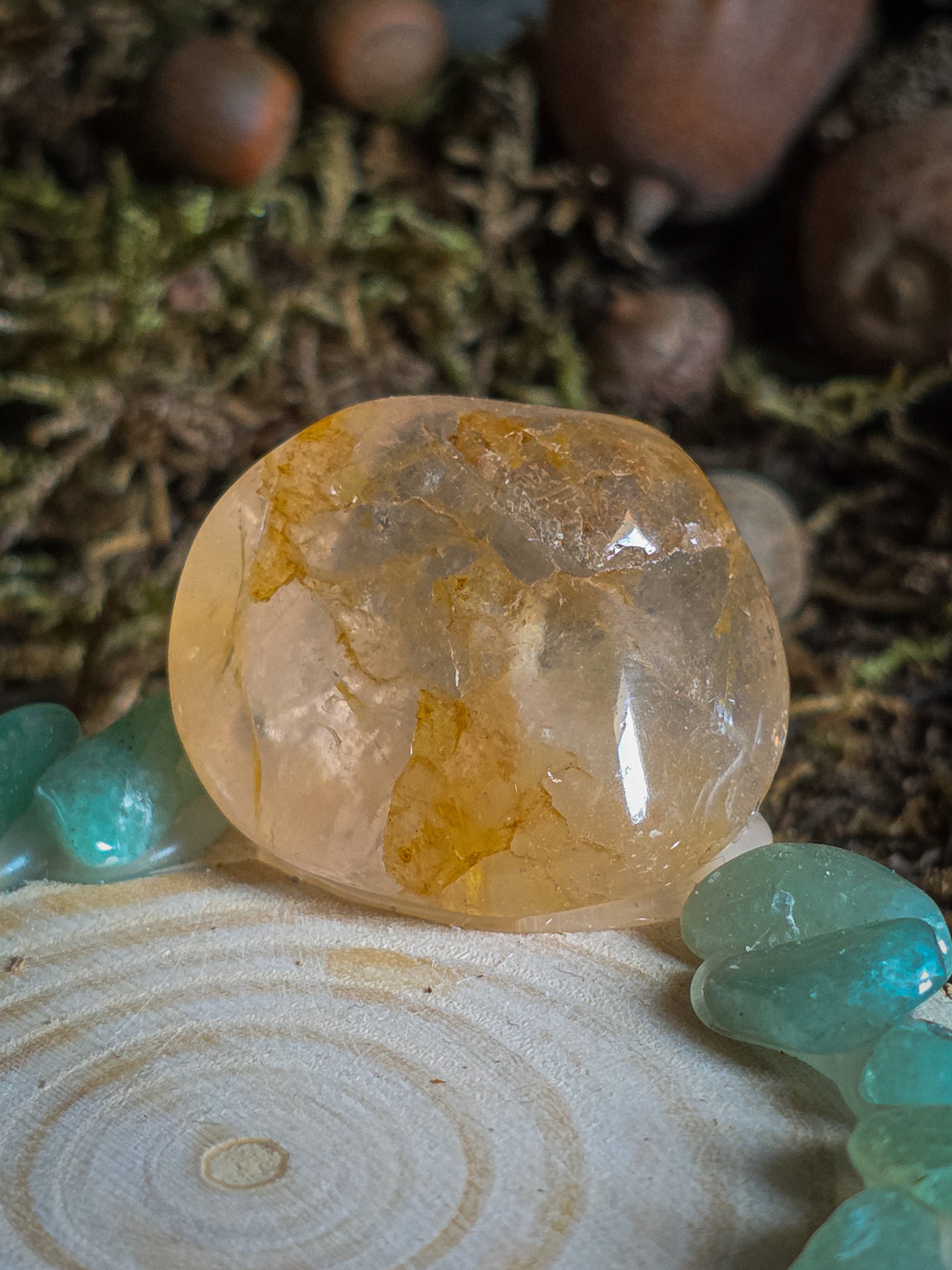 Fire Quartz Tealight Holder OptionB