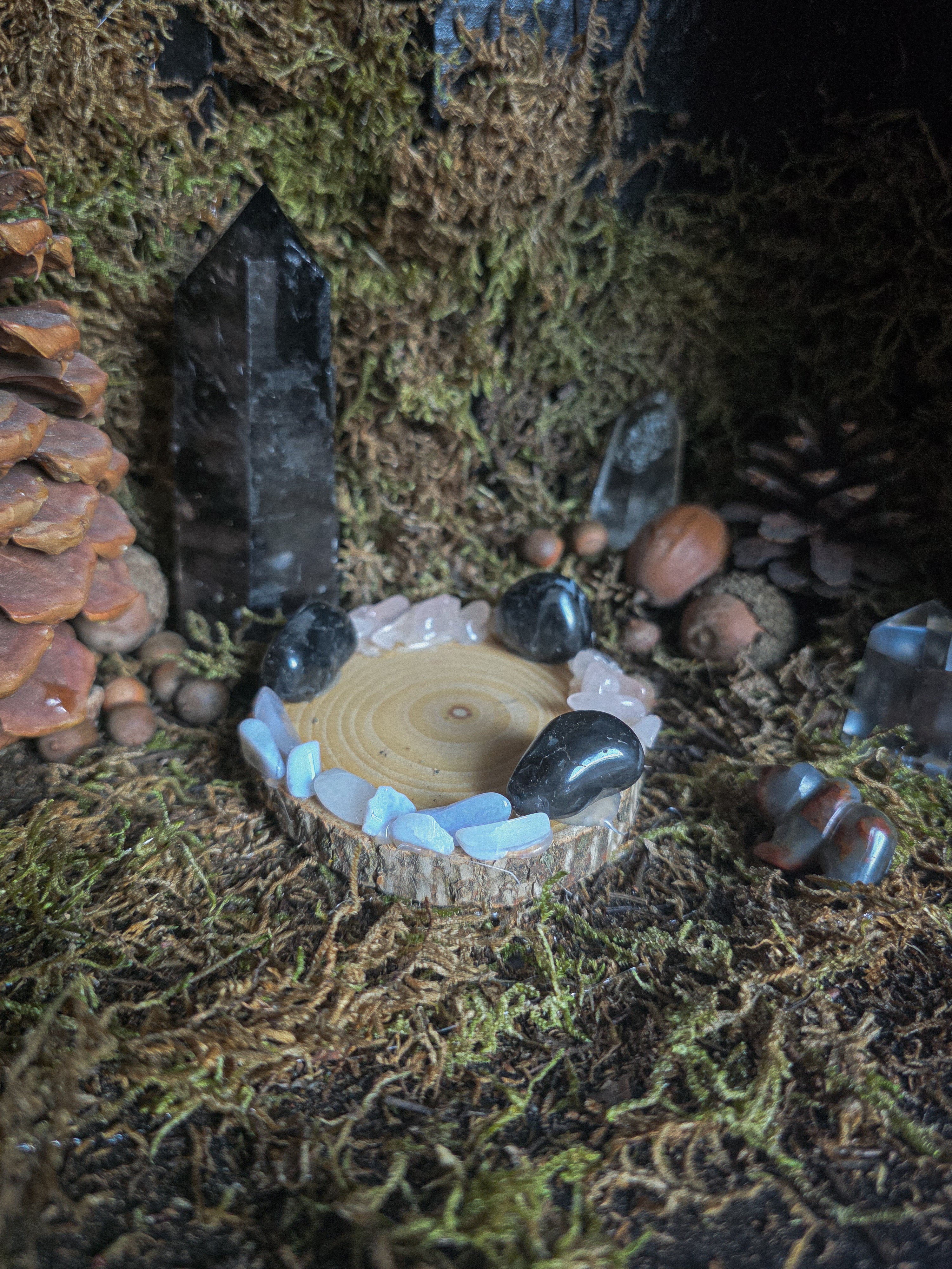 Black Onyx Tealight Holder OptionB