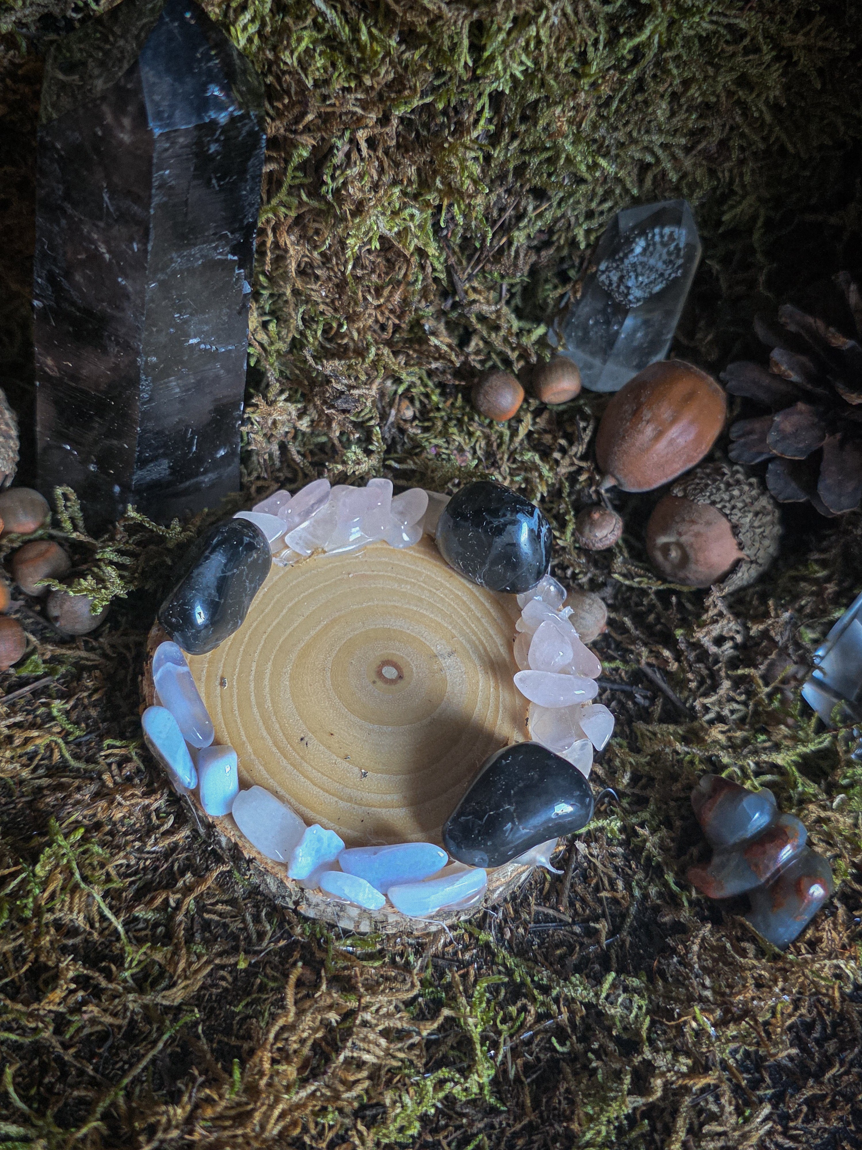 Black Onyx Tealight Holder OptionB