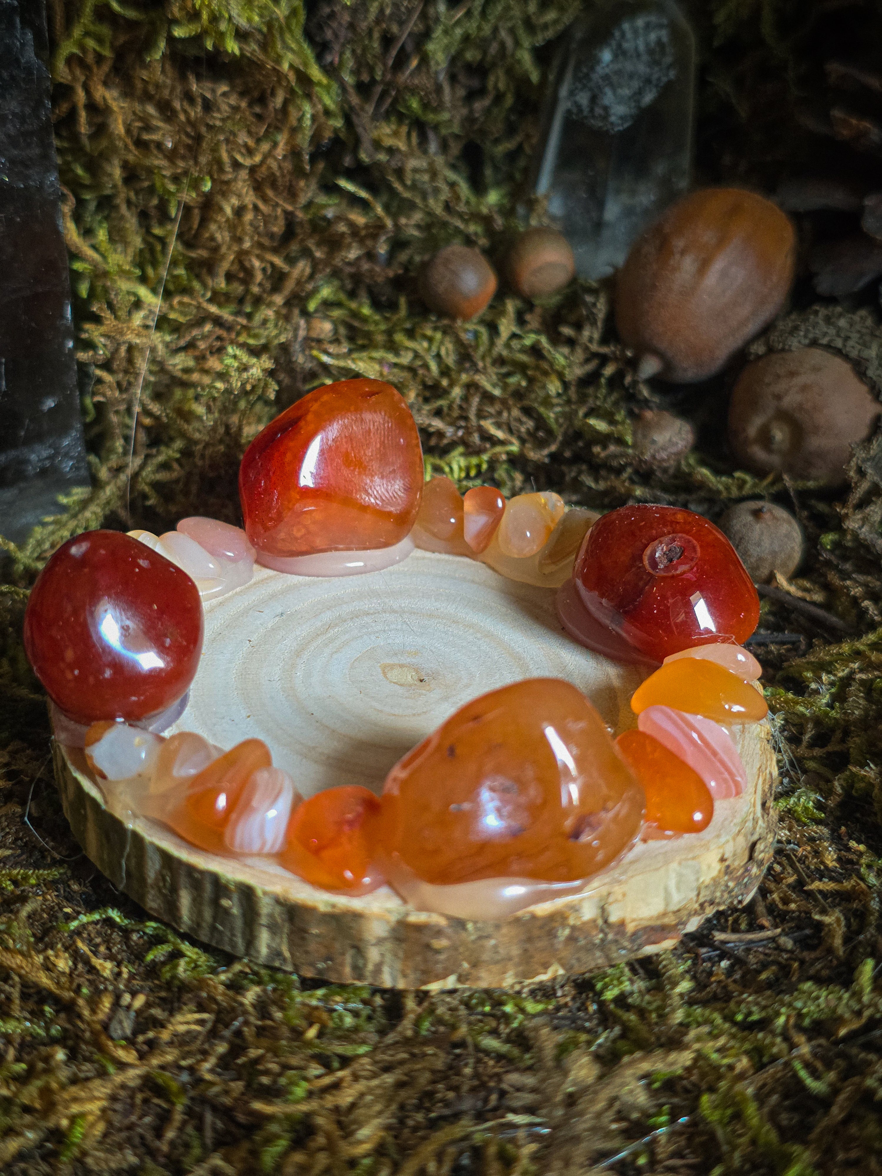 Carnelian Tealight Holder OptionB