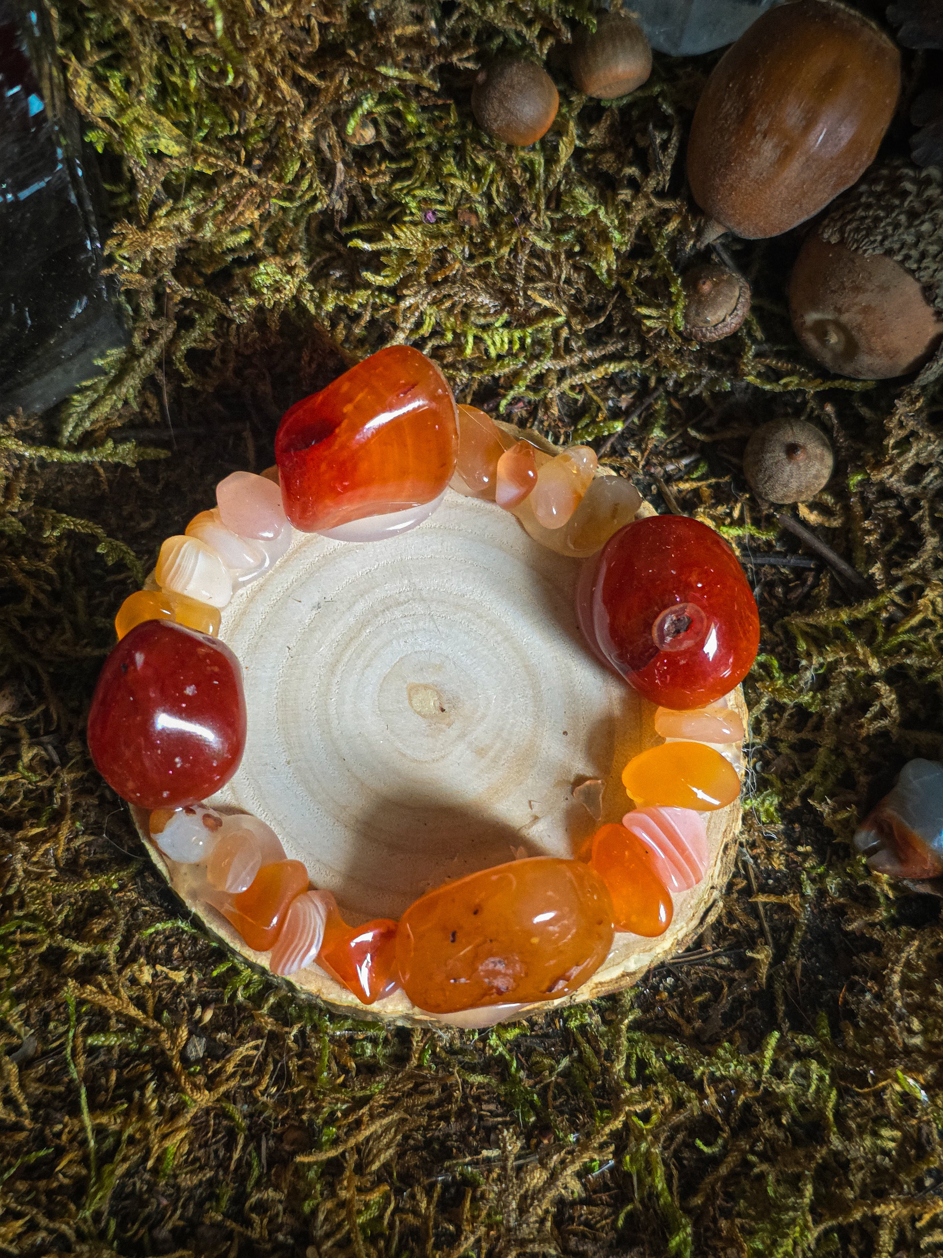 Carnelian Tealight Holder OptionB