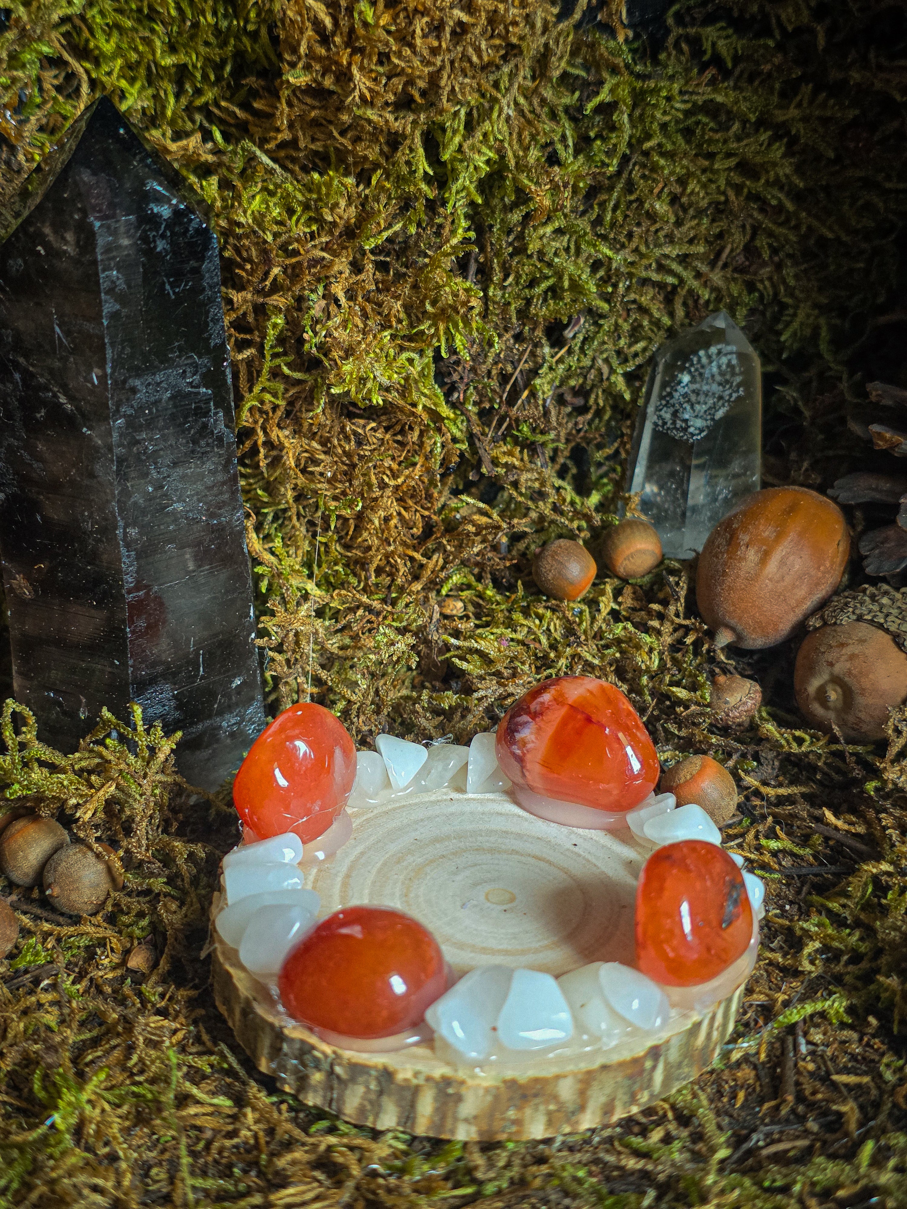 Carnelian Tealight Holder OptionC