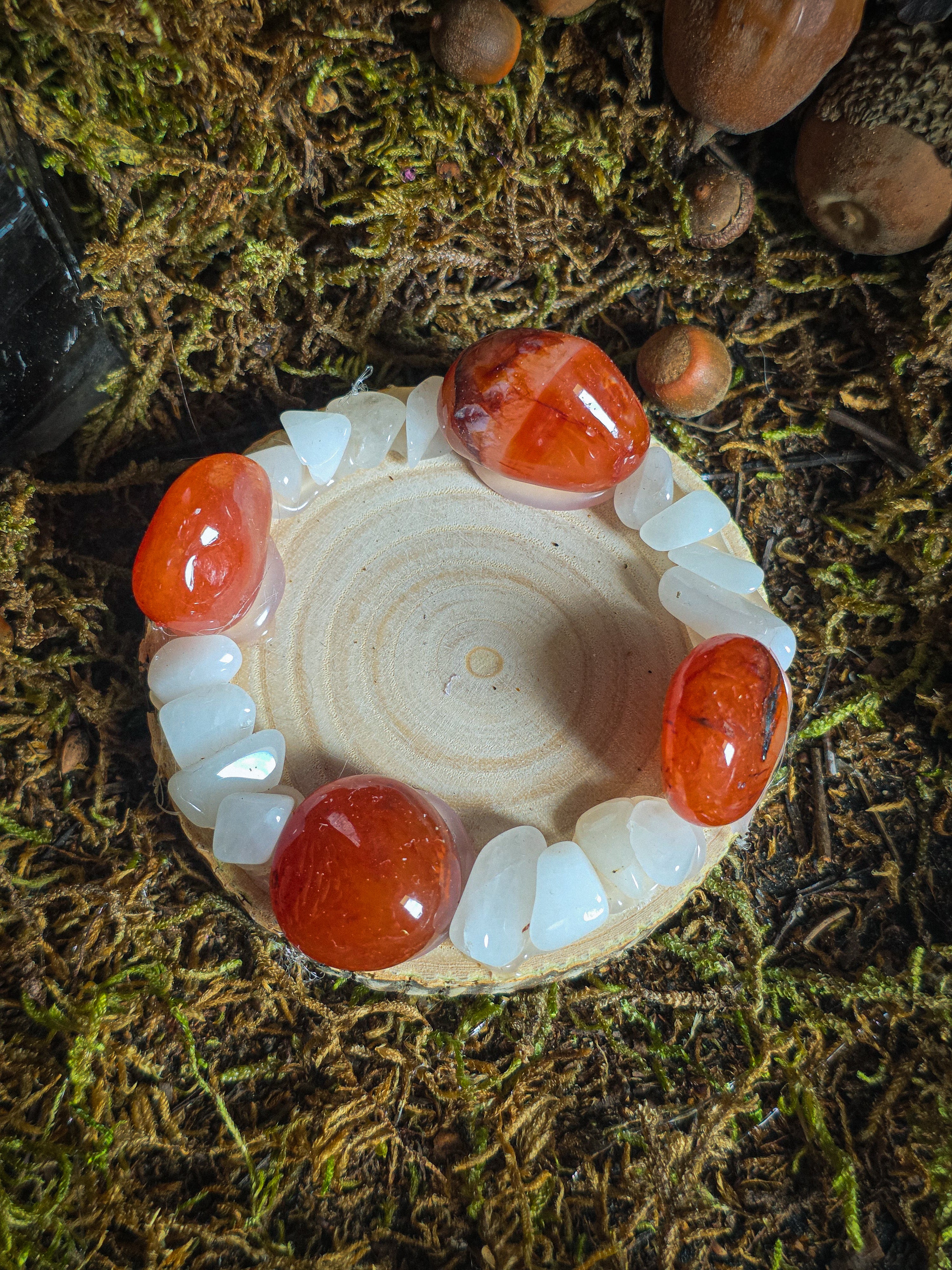 Carnelian Tealight Holder OptionC