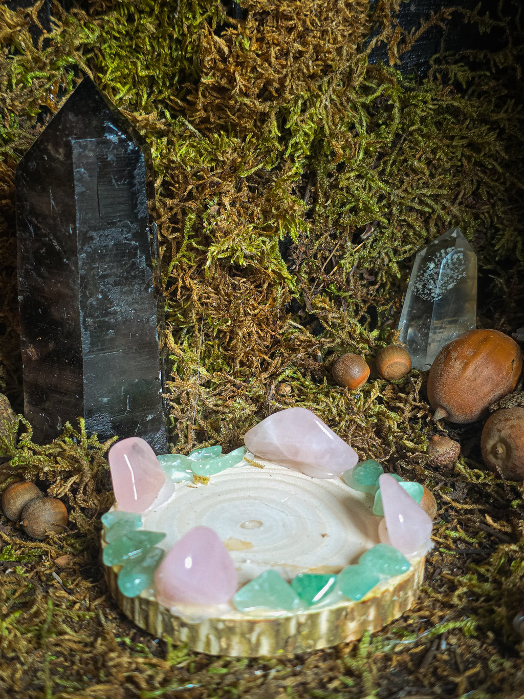 Rose Quartz Tumble Tealight Holder OptionF