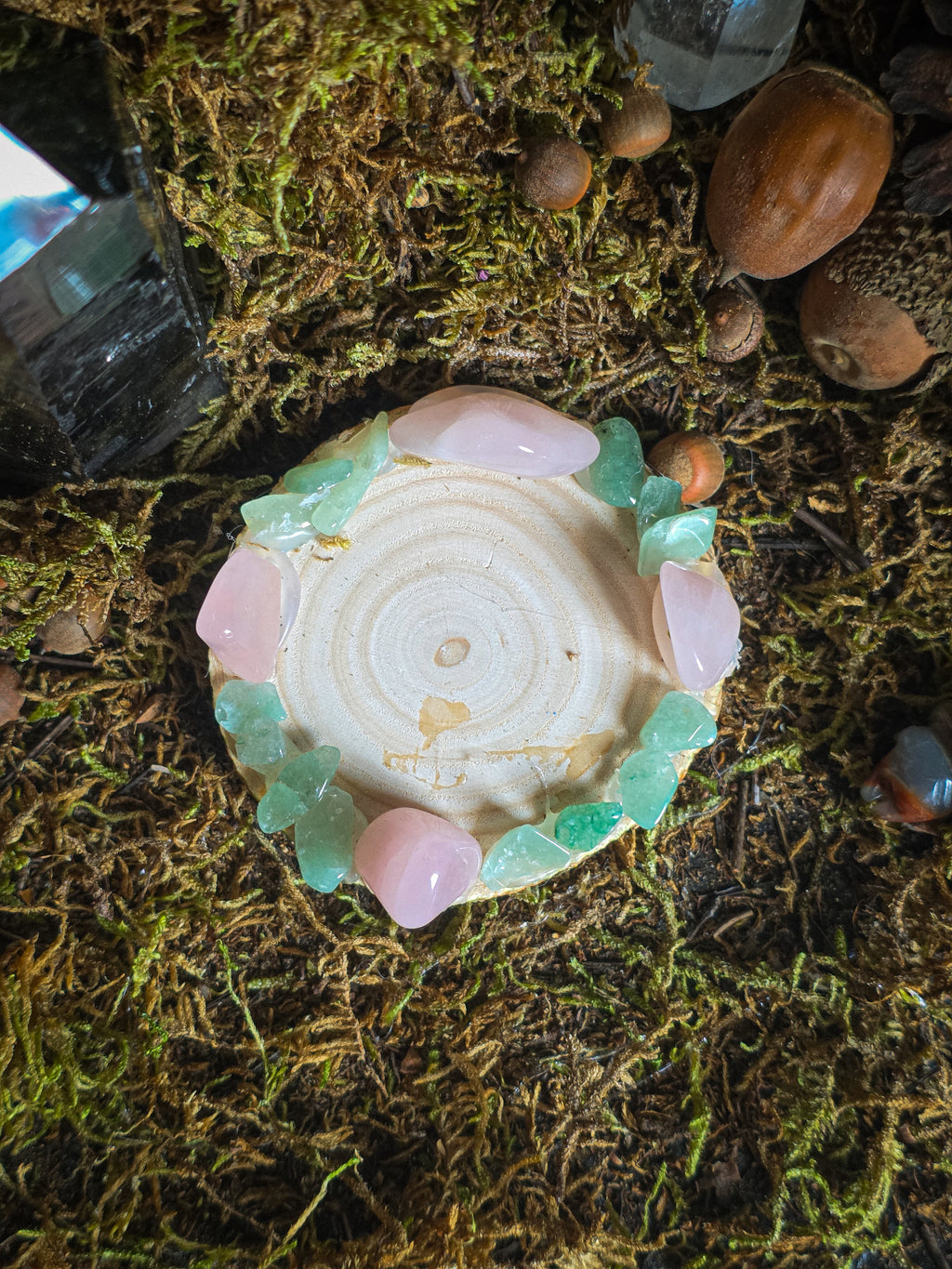Rose Quartz Tumble Tealight Holder OptionF