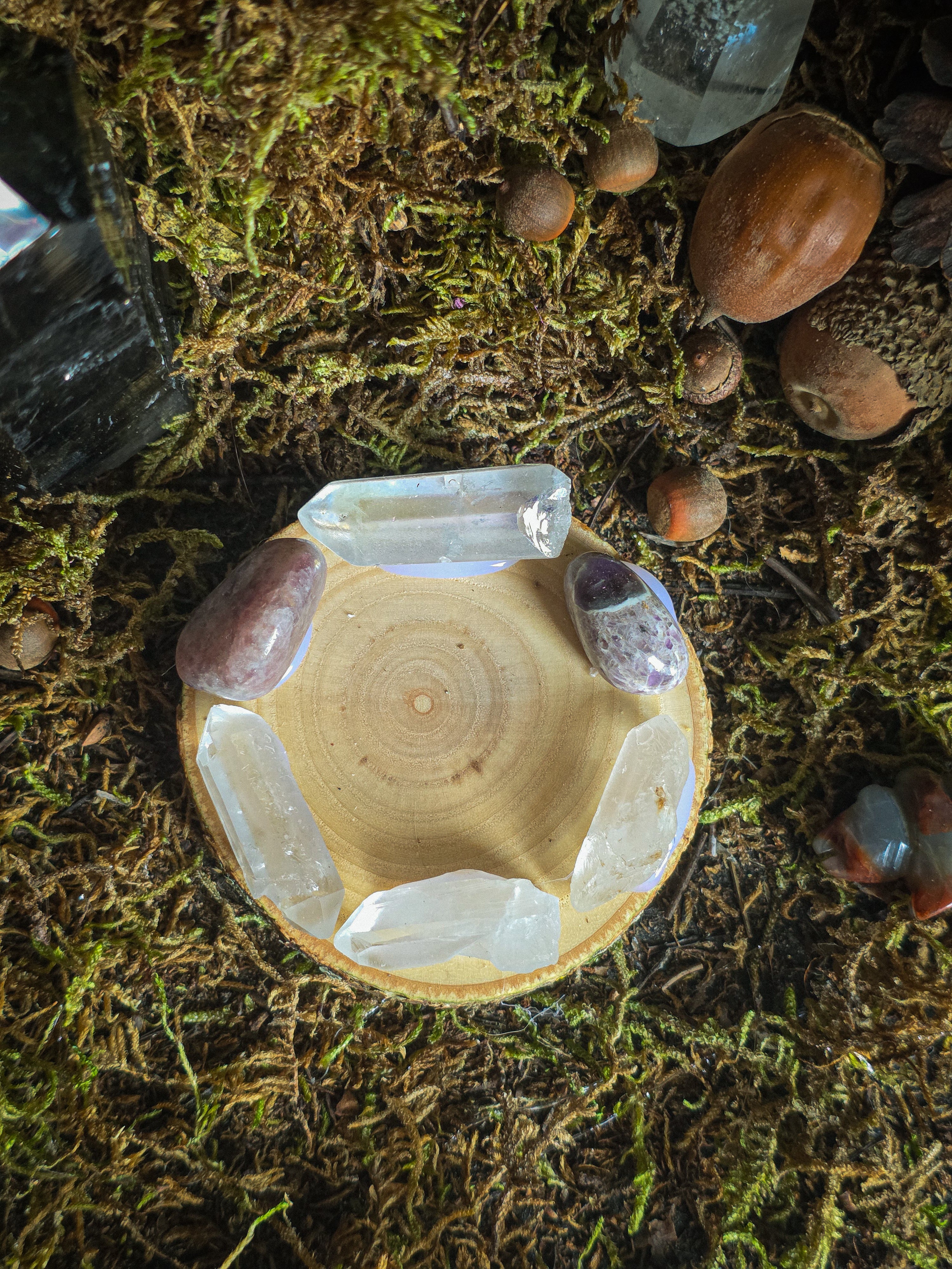 Aura Quartz Crystal Tealight Holder
