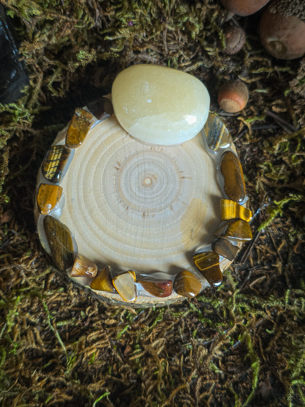 Honey Calcite Manifestation Tealight Holder OptionB