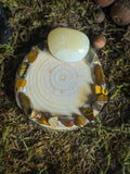 Honey Calcite Manifestation Tealight Holder OptionB