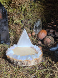Selenite Pyramid Tealight Holder