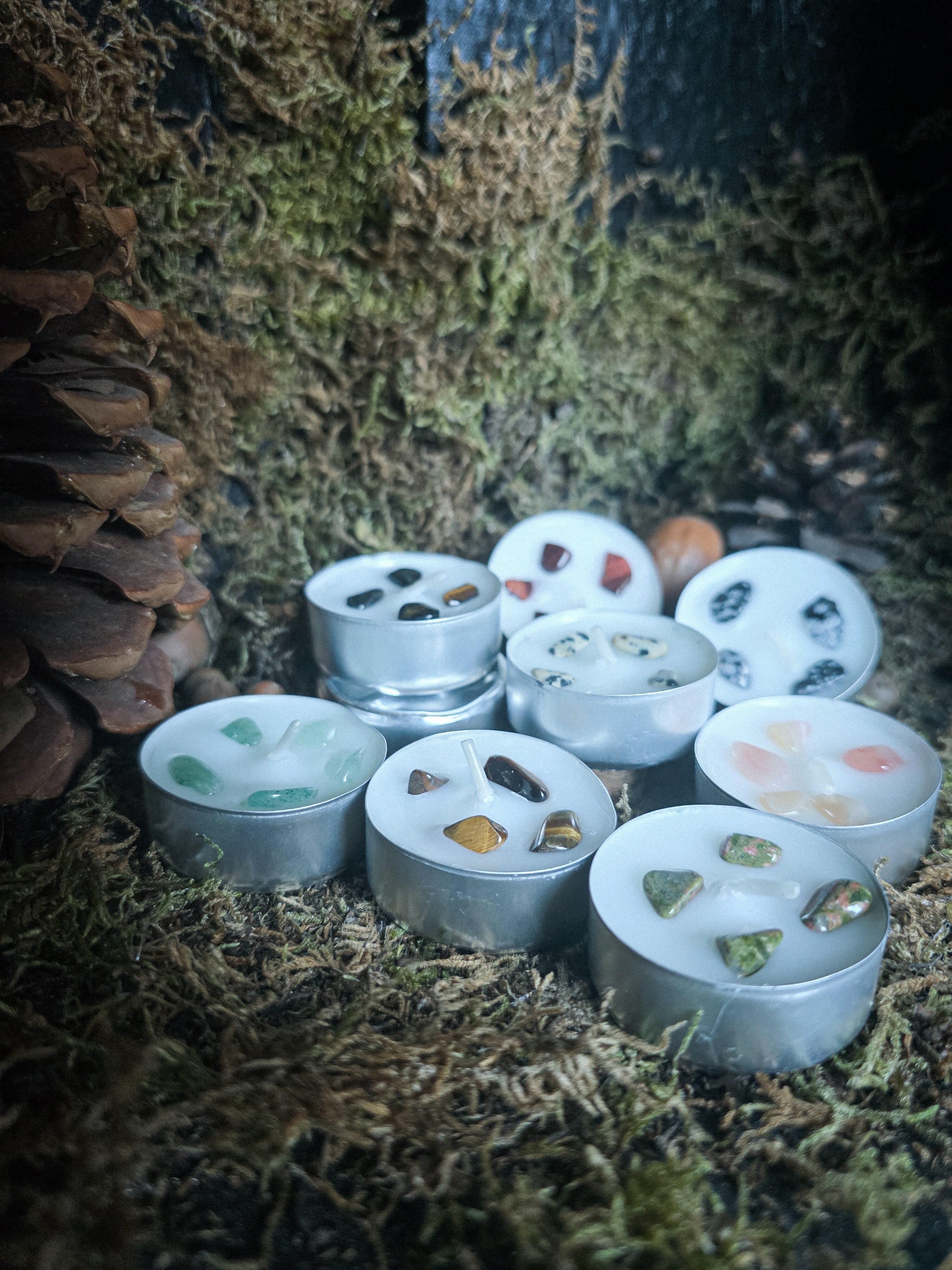 Crystal Chip Tea Lights