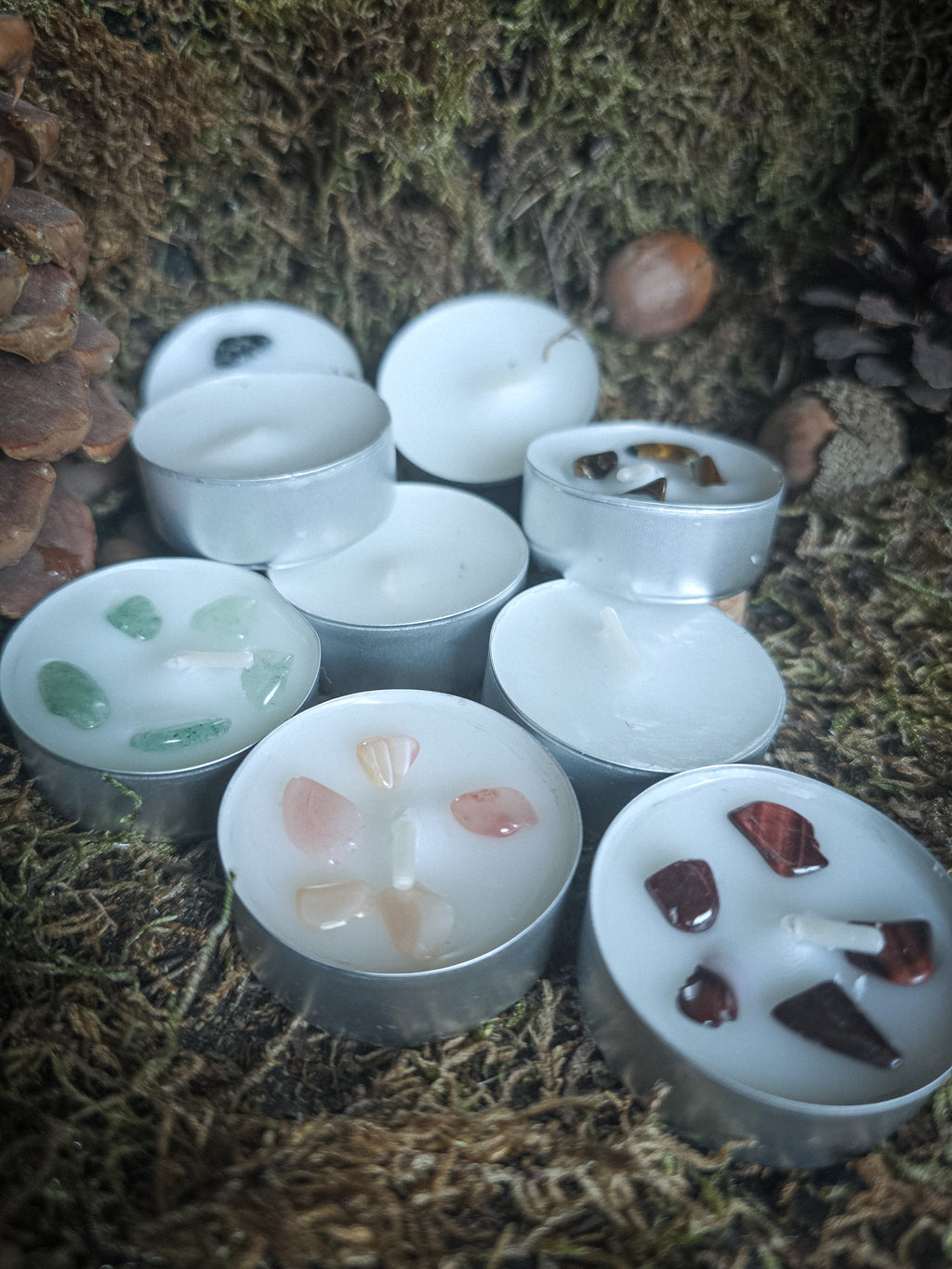 Crystal Chip Tea Lights
